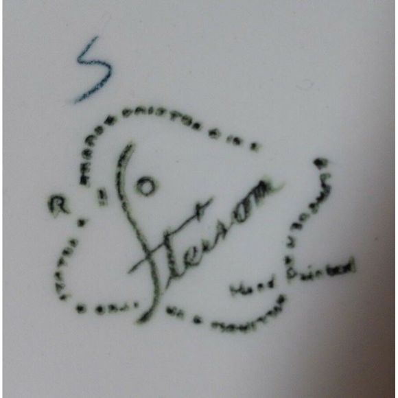 SALE! 2 Vintage Stetson B&B Plates STT34 Coupe Shape Pink Flowers - Picture 5 of 12